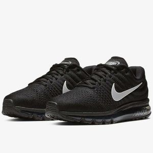 Nike Air Max 2017 Shoes Triple Black Reflective White 849559-001 Mens